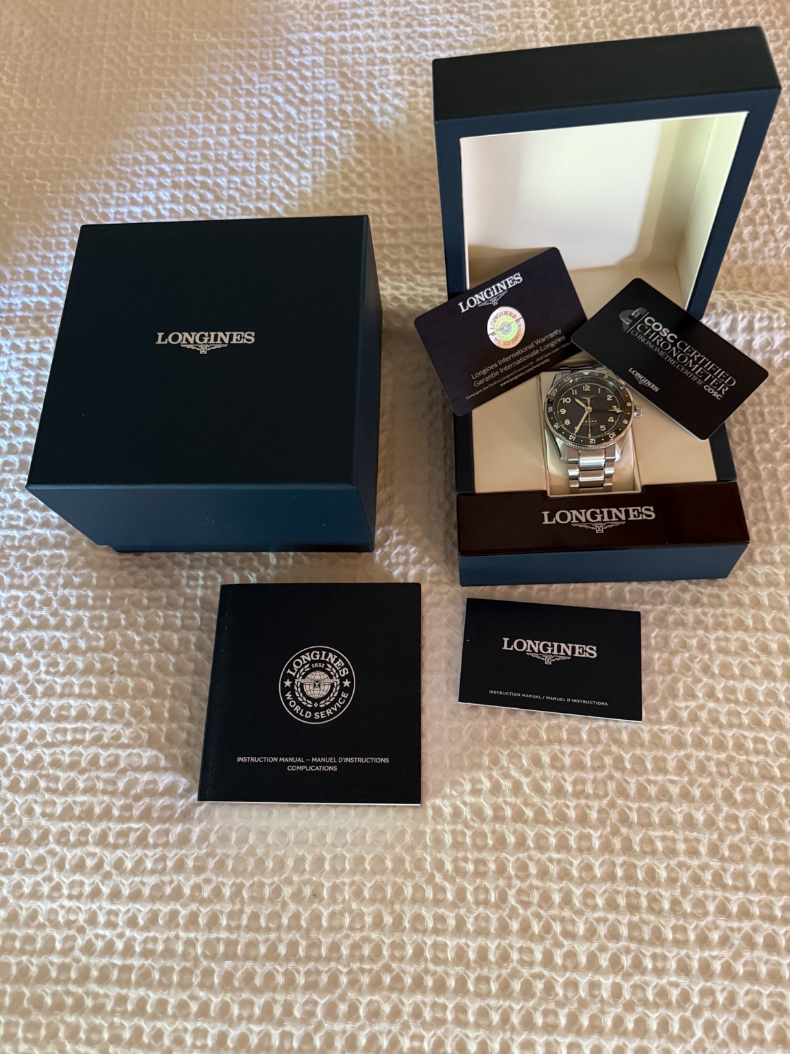 Longines Spirit Zulu Time ref. L3.812.4.63.6 — box and papers