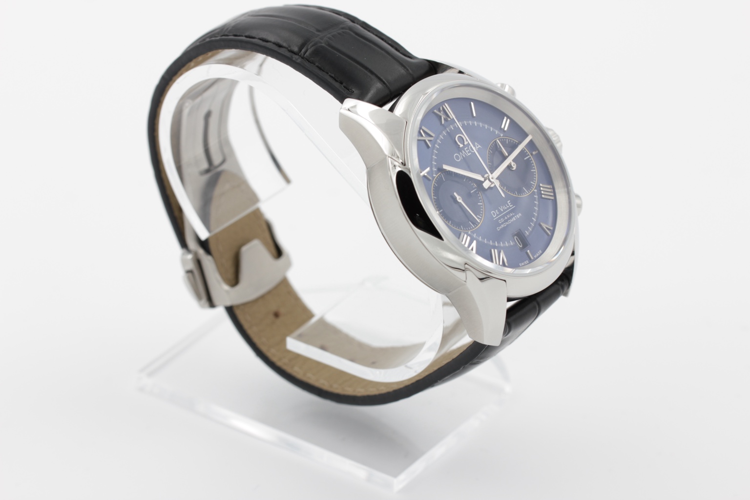 Omega De Ville Co-Axial Chronograph ref. 431.13.42.51.03.001 — three-quarter view