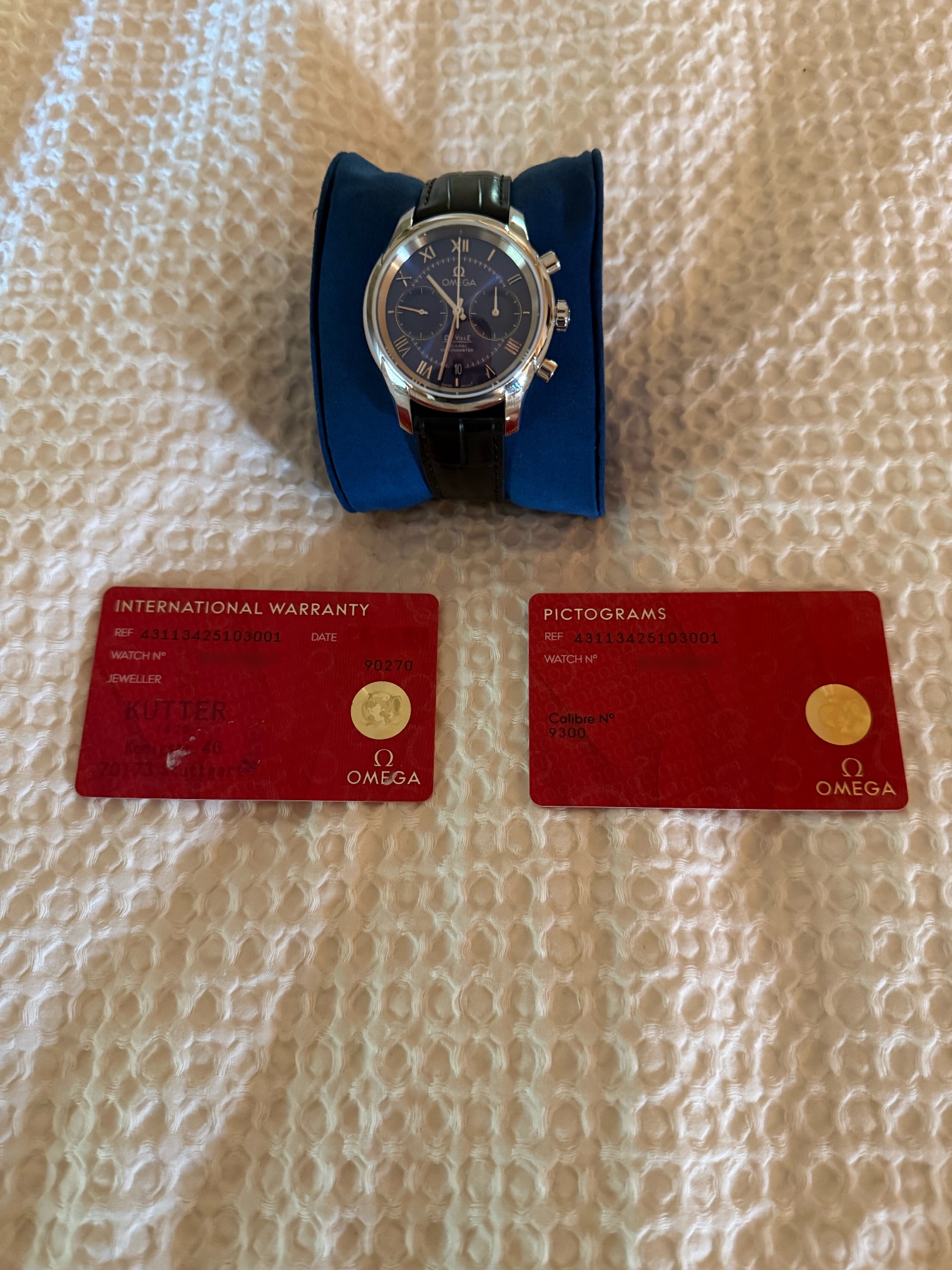 Omega De Ville Co-Axial Chronograph ref. 431.13.42.51.03.001 — actual watch photograph