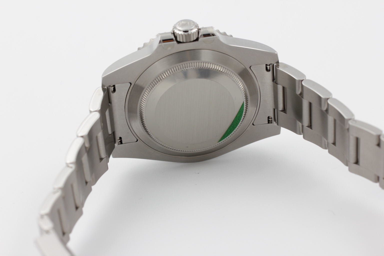 Rolex Submariner Date “Hulk” ref. 116610LV — caseback view