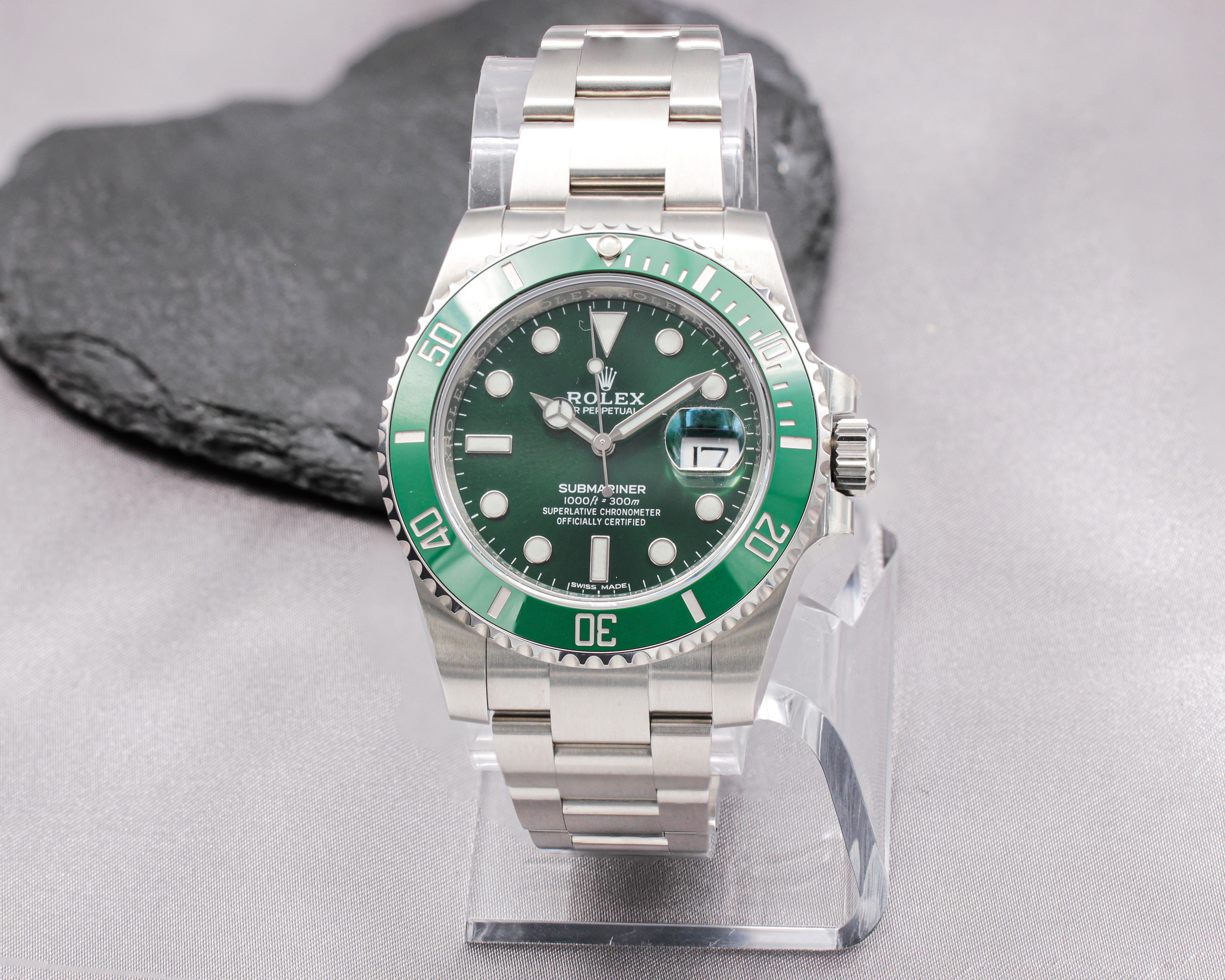 Rolex Submariner Date “Hulk” ref. 116610LV — actual watch photograph