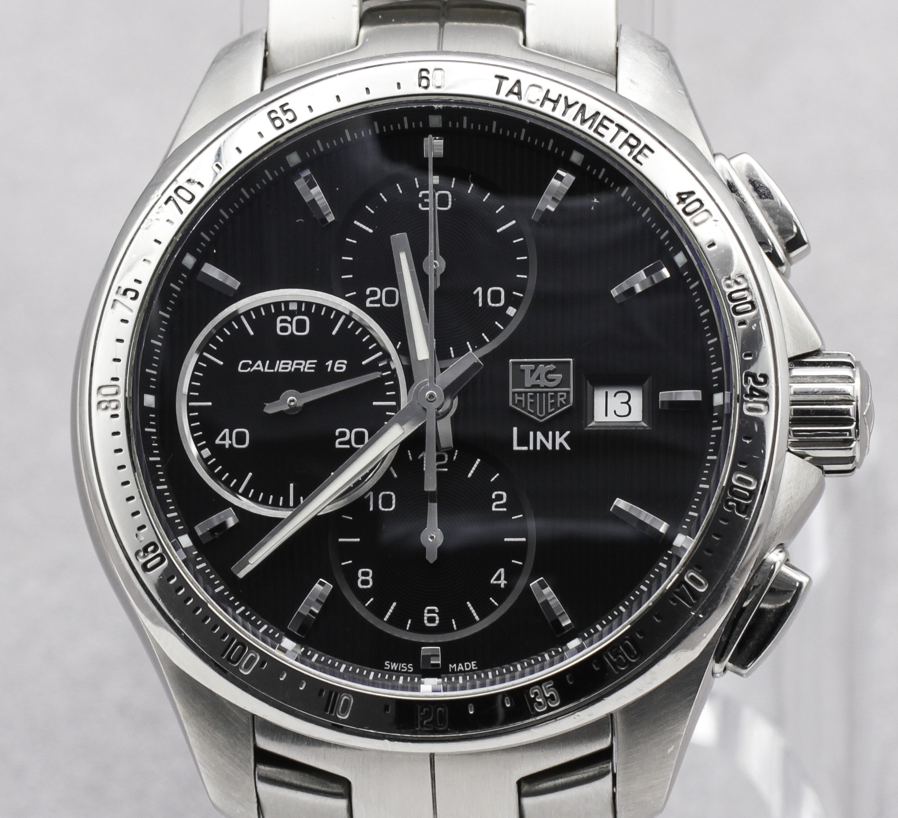 TAG Heuer Link Calibre 16 Chronograph ref. CAT2010.BA0952 — dial view
