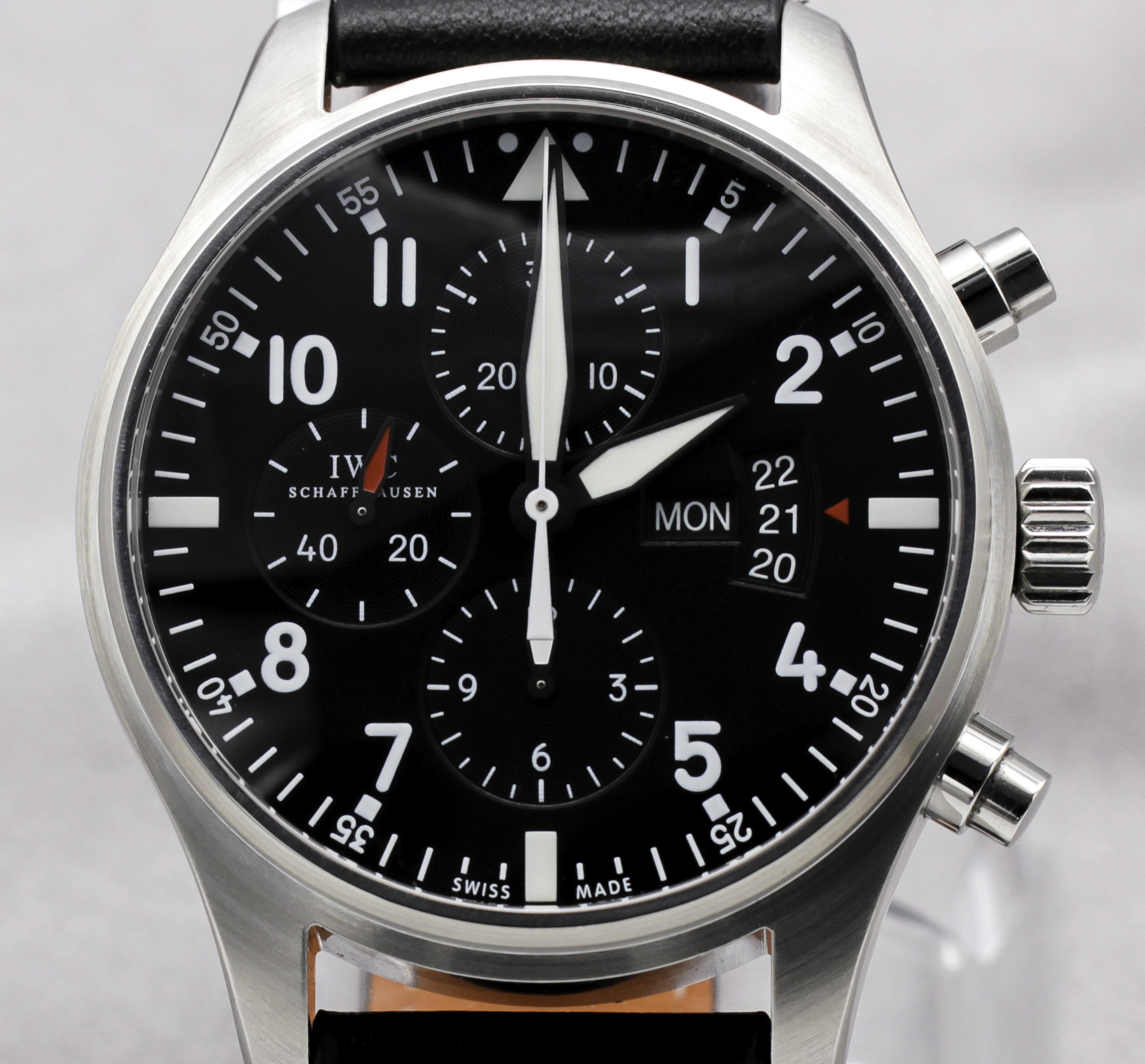 IWC Pilot’s Watch Chronograph ref. IW377701 — dial view